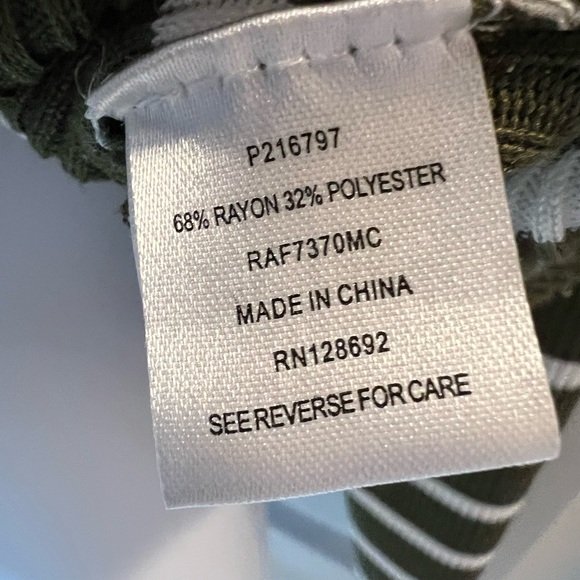 Madden Girl Olive and White Striped Sweater - Picture 5 of 5